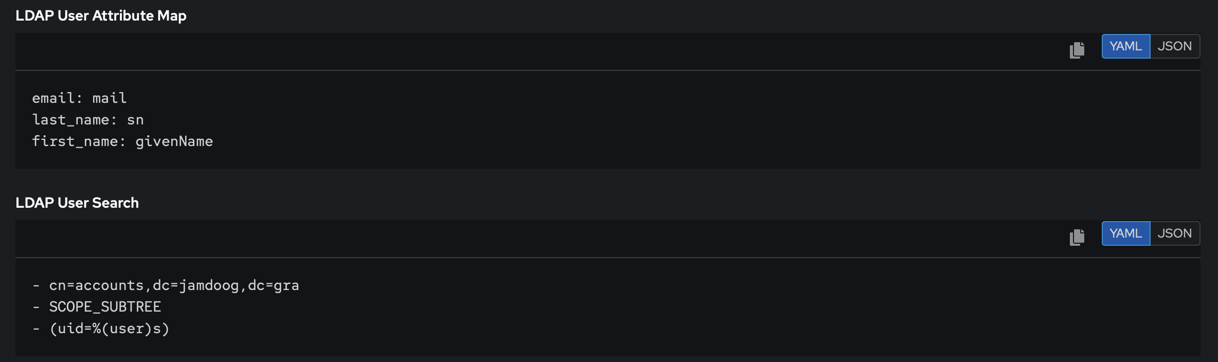 LDAP Configuration Image