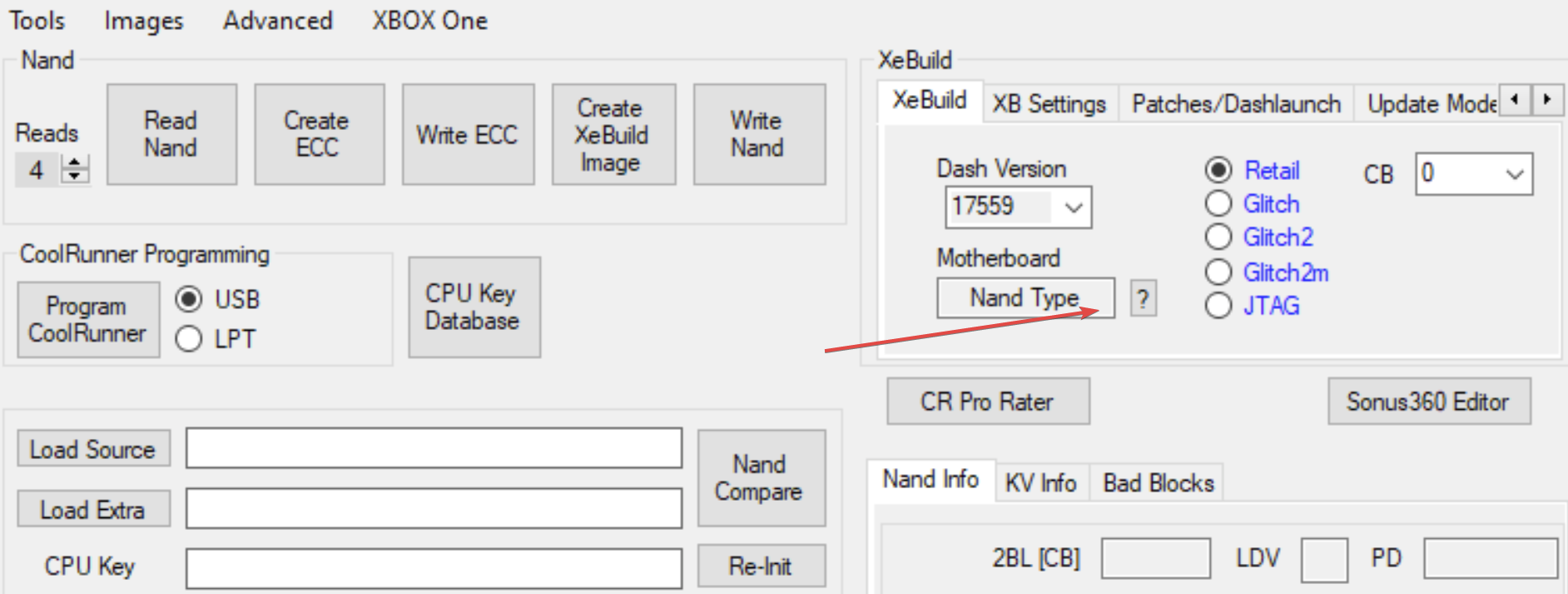 An image showing a arrow pointing to a button used to get information
