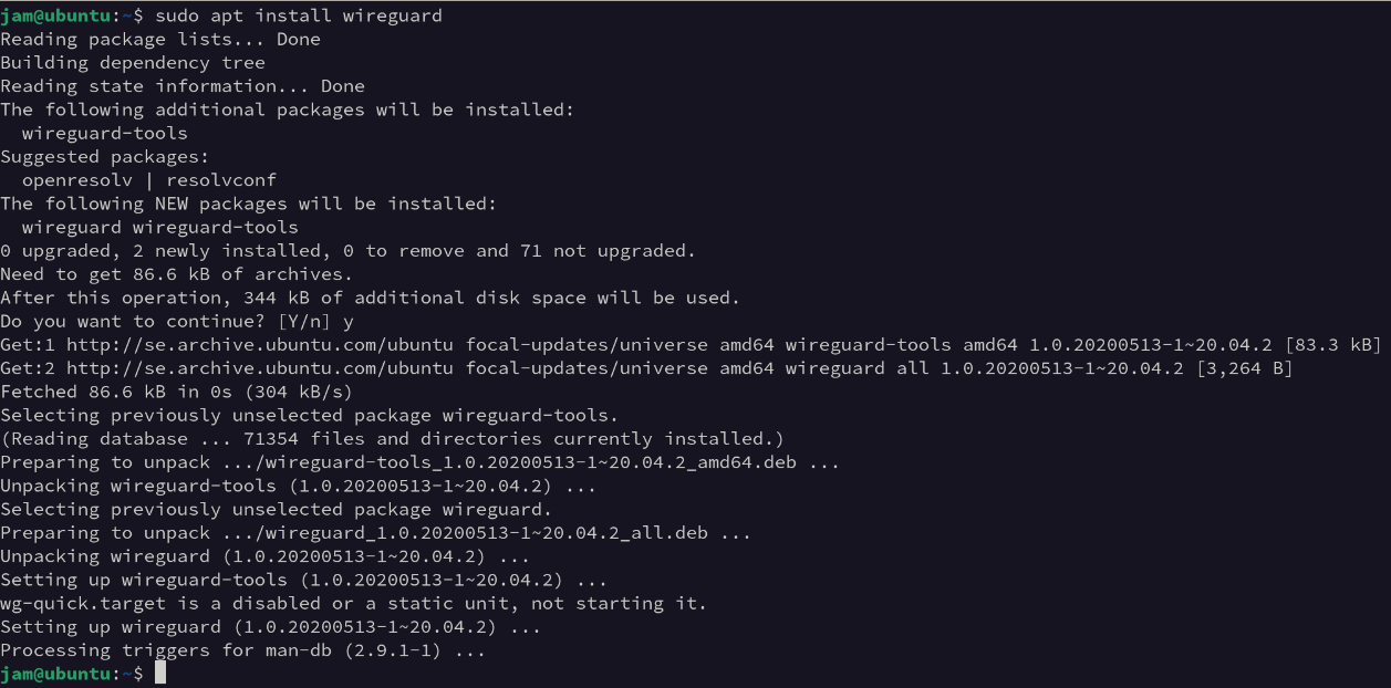 An image of the above command